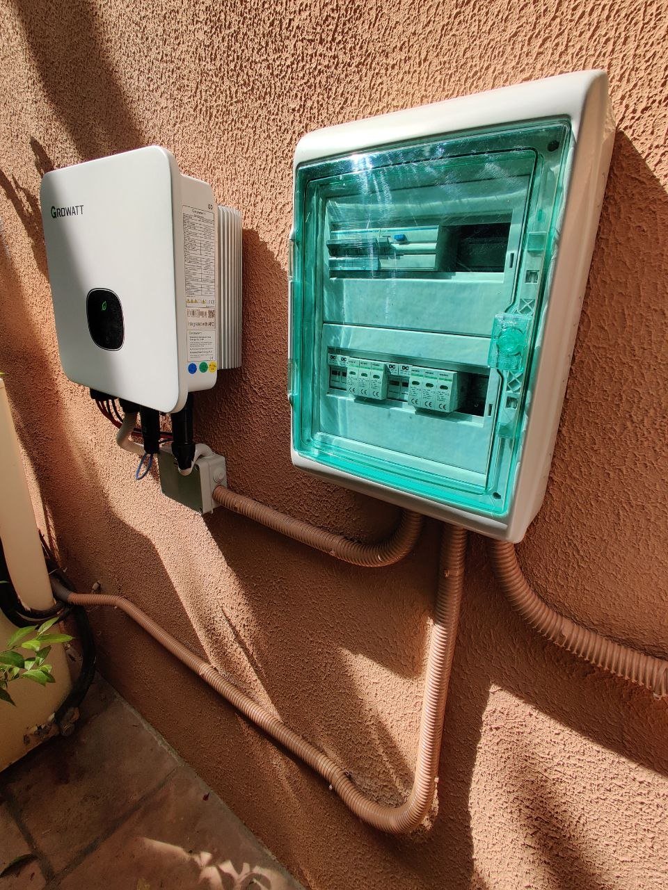 Growatt hybrid solar inverter installation in Guadalmina Marbella